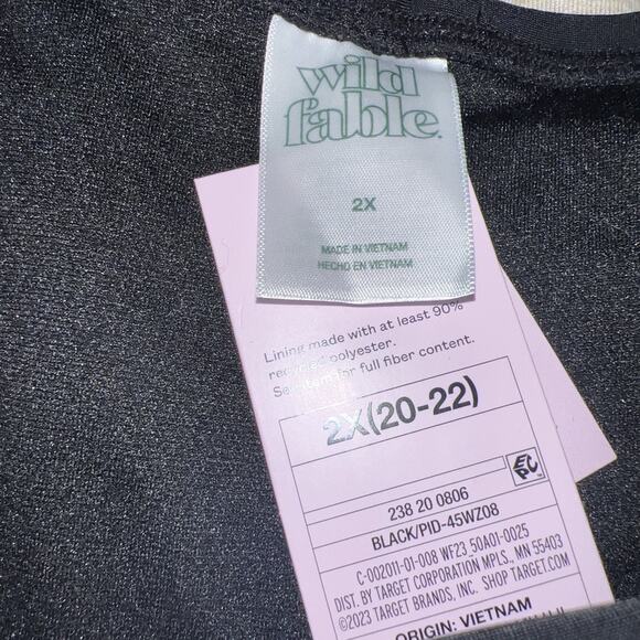 Women's High Waist Cheeky Dolphin Swimsuit  Boy shorts - Wild Fable 2X NWT - Picture 4 of 4